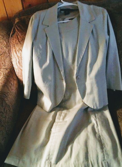 Willi Smith Jackets & Blazers - Willi Smith. Khaki Sheath Dress/Peplum Jacket.